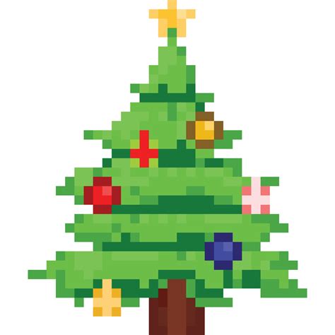 Pixel art christmas tree icon 2 27517642 PNG