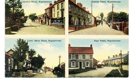 ##"CARMARTHENSHIRE BRYNAMMAN" MULTI VIEW 1940/50s Period ## | Views, Postcards for sale, Wales