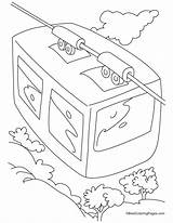 Cable Car Coloring Page Printable Free Download Colouring Pages  sketch template