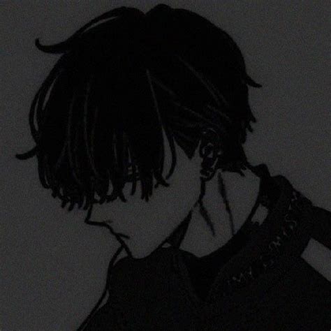 Dark anime boy pfp