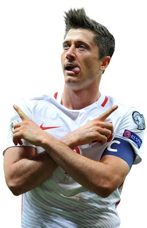 Robert Lewandowski Poland football render - FootyRenders