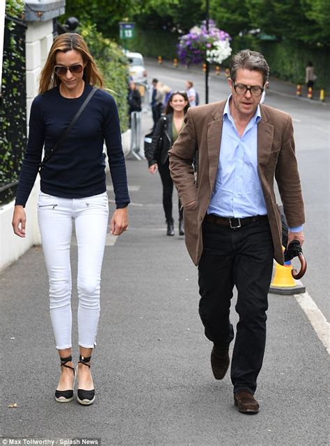 Hugh Grant and Anna Eberstein enjoy Wimbledon Ladies Final | Daily Mail Online