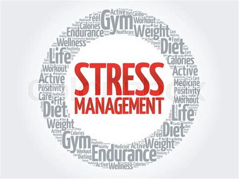 Stress Management word cloud, health ... | Stock vector | Colourbox