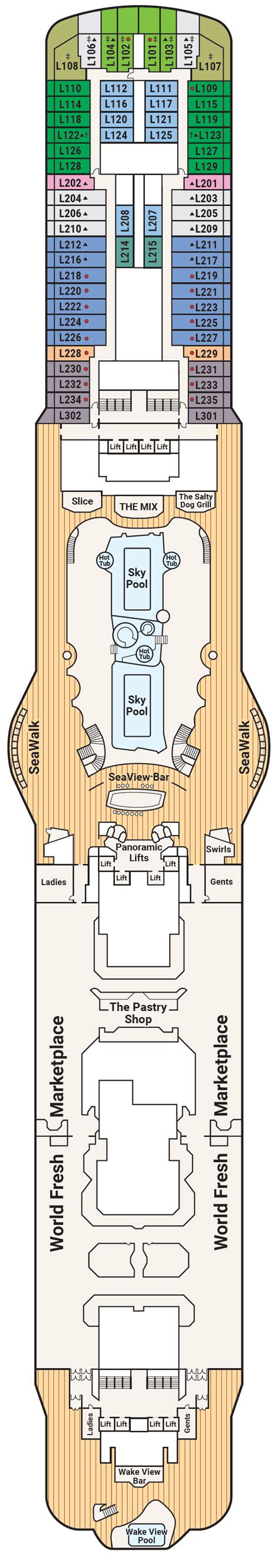 Enchanted Princess Deck Plan | Deck 15 | ROL Cruise