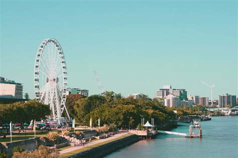 Brisbane Landscape Photography Of City Near River Ferris Wheel Image ...