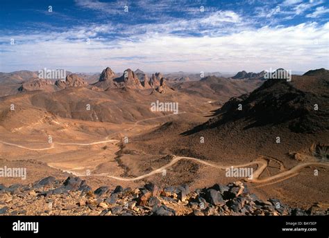 View from Assekrem, Hoggar mountains, Ahaggar Mountains, Algeria, Sahara Stock Photo - Alamy