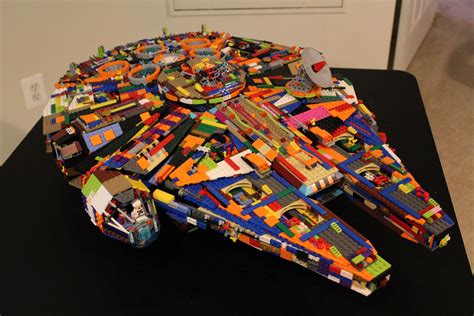 My UCS Millennium falcon made from multicolored legos | Lego millenium ...