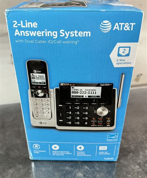 AT&T DECT 6.0 2-Line Expandable Cordless Phone TL88102 with Answering System 650530024733 | eBay