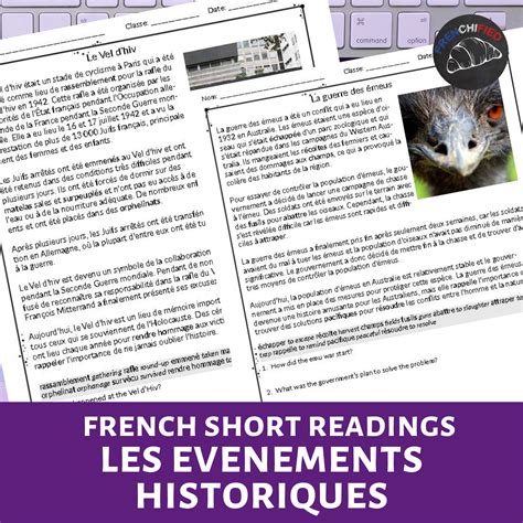 Short French reading passages - Historical events | Made By Teachers