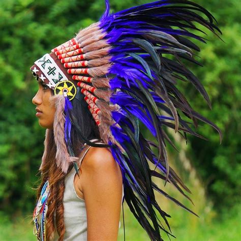 Purple Native American Headdress - 75cm – Indian Headdress - Novum Crafts