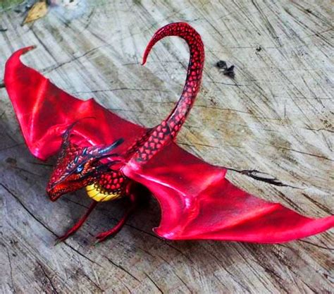 The Red Dragon Paper Model | Paperized Crafts