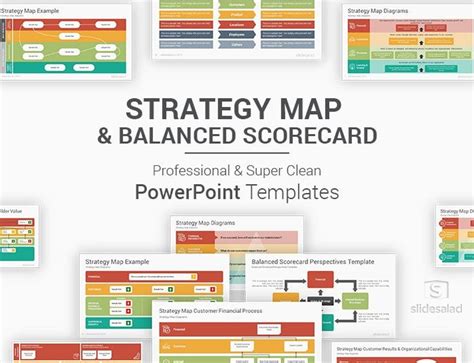 Strategy Map and Balanced Scorecard PowerPoint Templates - SlideSalad ...