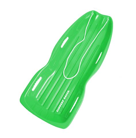 Slippery Racer Downhill Xtreme Adults and Kids Plastic Toboggan Snow Sled, Green - Walmart.com ...