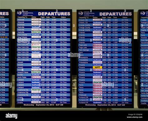 Flight information departure board in airport terminal Stock Photo - Alamy