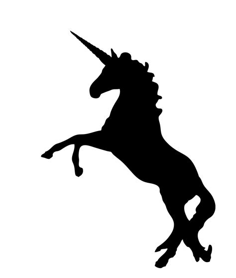 Unicorn Black Silhouette Clipart Free Stock Photo - Public Domain Pictures