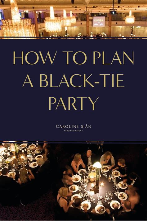 the cover of how to plan a black - tie party by carole stan, with an ...