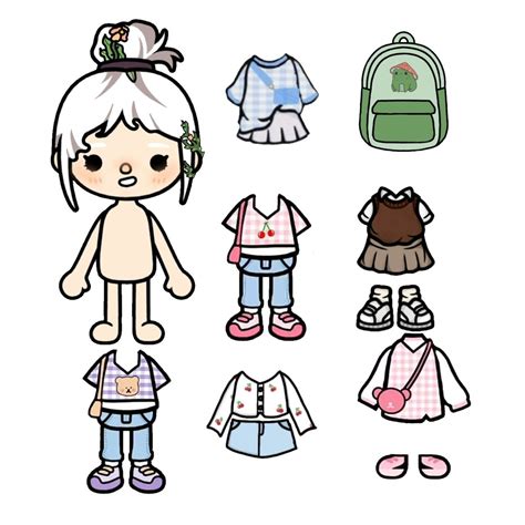 Toca boca clothes | 豆本, 豆