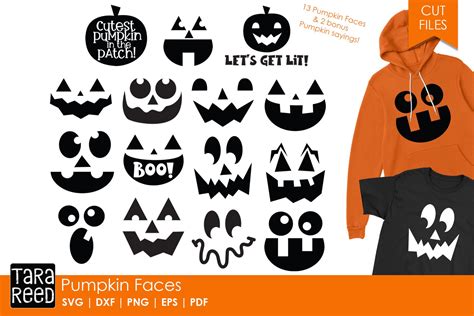 Pumpkin Faces - Halloween SVG and Cut Files for Crafters (302833) | Cut Files | Design Bundles