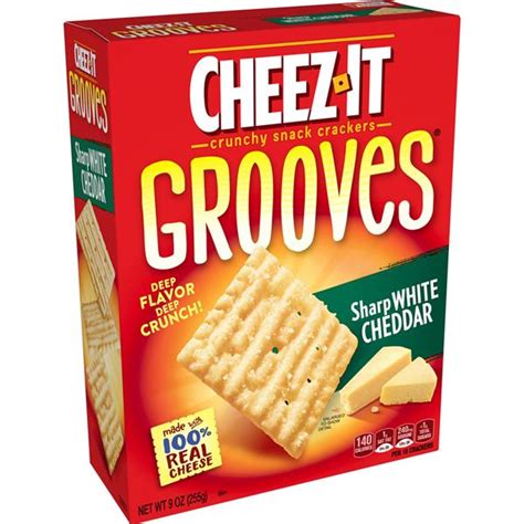 Cheez-It Grooves Sharp White Cheddar | Hy-Vee Aisles Online Grocery Shopping