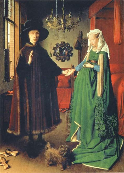 Jan van Eyck. "The Arnolfini Portrait",1434 timeless painting with perfect detailing and ...