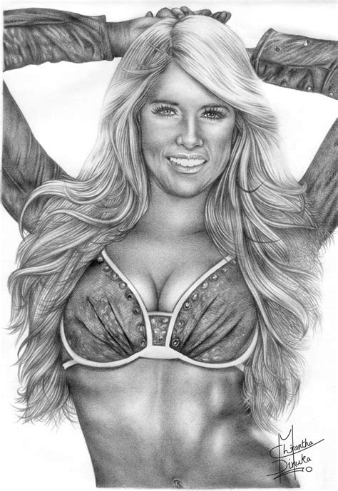 WWE Kelly Kelly Pencil Drawing by Chirantha on DeviantArt