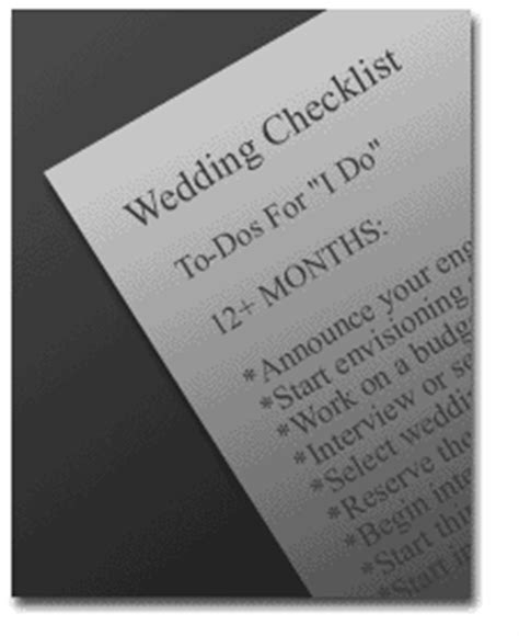 Your Printable Wedding Checklists.