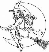 Printable Witch Coloring Pages sketch template