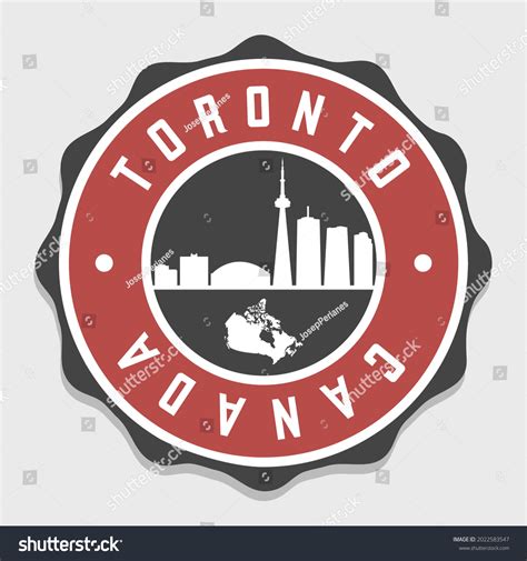 Toronto On Canada Badge Map Vector Stock Vector (Royalty Free ...