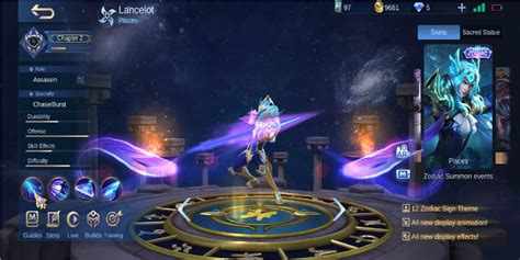 Release Date and How to Get Lancelot Zodiac Pisces Mobile Legends (ML ...