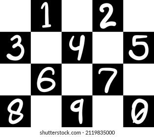 Number 1234 Icon Black White Background Stock Illustration 2119835000 | Shutterstock