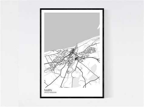 Nairn Scotland Map Art Print Many Styles 350gsm Art | Etsy