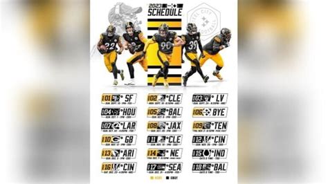 Pittsburgh Steelers Official 2023 Regular Season Schedule Announced - Steelers Depot