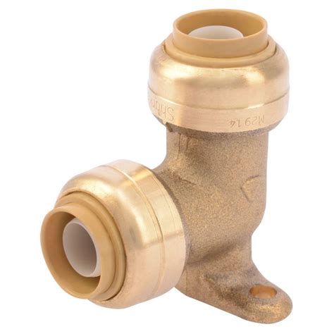 SharkBite 1/2 in. Push-to-Connect Brass 90-Degree Drop Ear Elbow ...