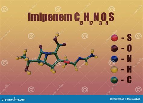 Imipenem Molecular Structure Isolated On White Royalty-Free ...