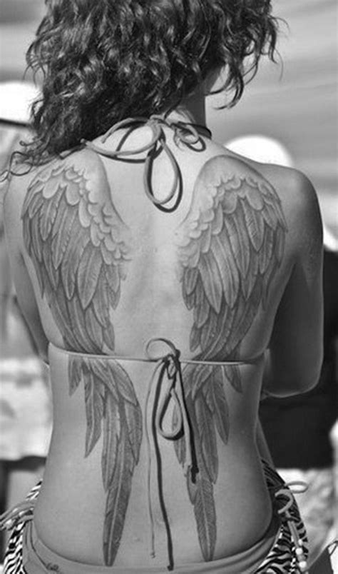 angel wings tattoo on back - Kittie Colby