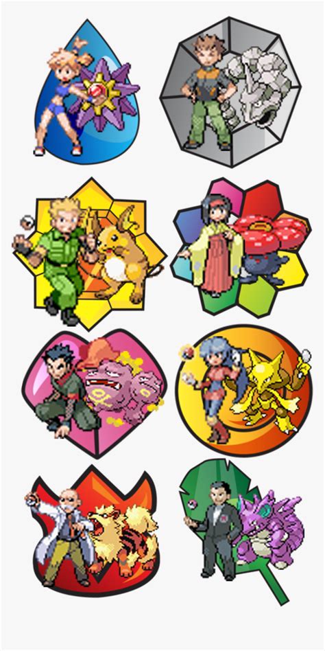 Transparent Kanto Badges Png - Kanto Gym Badges Transparent, Png Download - kindpng