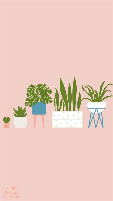 Houseplant August 2019 Calendar Wallpaper - Sarah Hearts