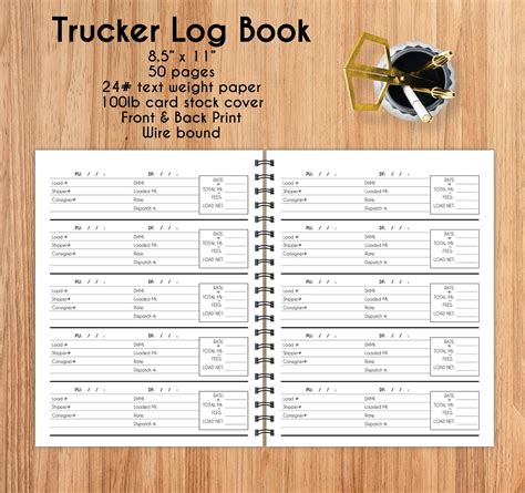 Trucker Log Book / Spiral Notebook for Truckers / Trucker Notebook - Etsy