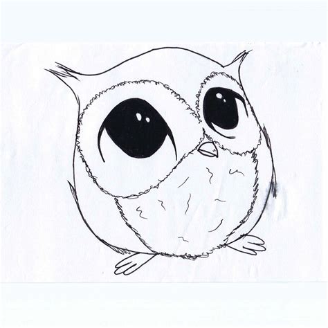 Easy Drawing Of An Owl Owls Stepstep Drawing At Getdrawings | Free For ...