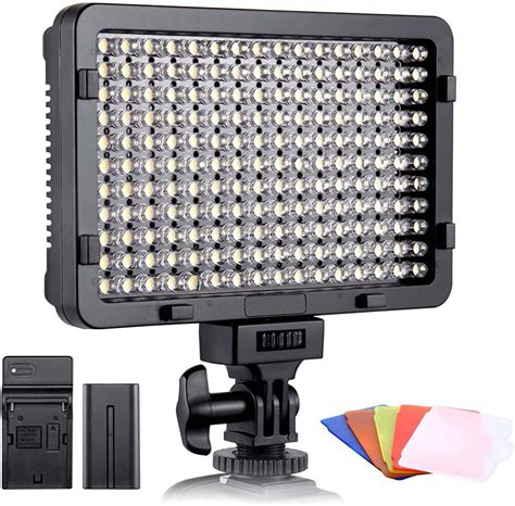 Buy ESDDI LED Video Light, 176 LED Ultra Bright Dimmable CRI 95+ Camera Light with Battery Set ...