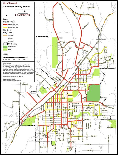 cranbrook-snow-plow-priority-routes-map - East Kootenay News Online Weekly