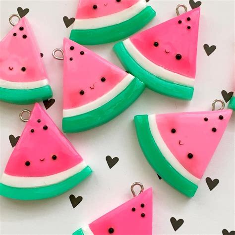 #kawaii #charms #polymer #clay #watermelons 🍉 | Cute polymer clay ...