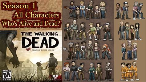 The Walking Dead Game - All Characters Season 1 (Who's Alive or Dead ...