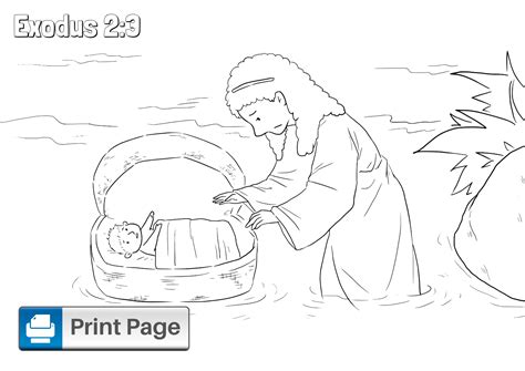 Baby Moses Coloring Pages