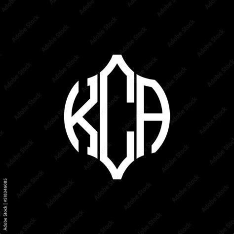 KCA letter logo. KCA best black background vector image. KCA Monogram logo design for ...