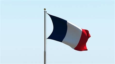 Animated France Flag 3D model animated | CGTrader