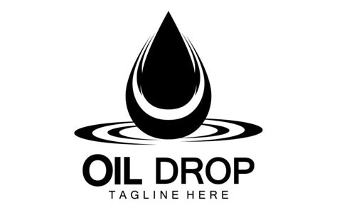 Oil Drop Logo Vector Illustration Design Template 7