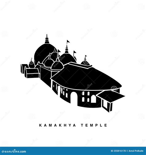 Kamakhya Temple Vector Icon. Kamakhya Hindu Mandir Vector Icon Stock Vector - Illustration of ...