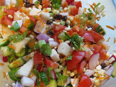 Gluten Free A-Z : Jicama Rainbow Salad With Mint