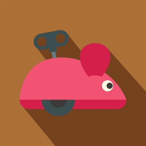 Clockwork mouse icon, flat style 15206940 Vector Art at Vecteezy